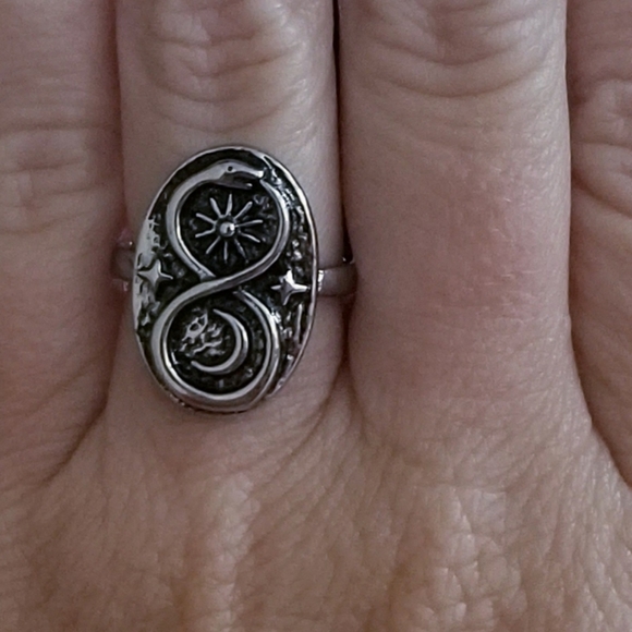 Goddess Ring Sun RING Moon Ring Sun Snak - Picture 2 of 3